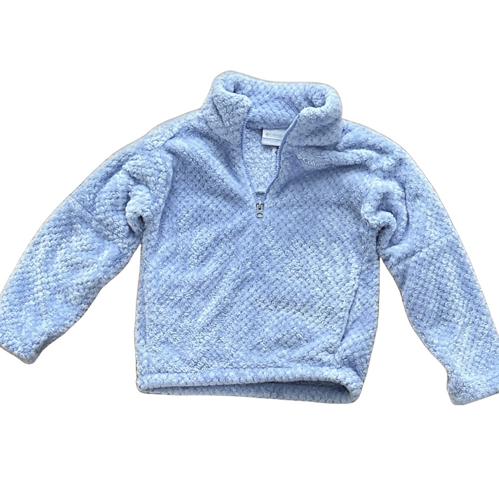 Playtime Layering Light Blue Periwinkle Outdoor Columbia Plush Pullover~Kids 7/8